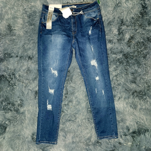 Sandpiper Denim - Sandpiper Distressed Skinny Push Up Jeans NWT